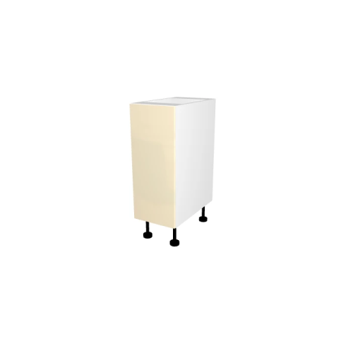 MEUBLE DE CUISINE BAS A PORTE , CASABLANCA , BEIGE BRILLANT , L 30 cm x H 72 cm x P 56 cm