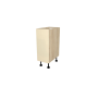 MEUBLE DE CUISINE BAS A PORTE , CASABLANCA , BEIGE BRILLANT , L 30 cm x H 72 cm x P 56 cm