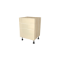 MEUBLE DE CUISINE BAS 3 TIROIRS , CASABLANCA , BEIGE BRILLANT , L 60 cm x H 72 cm x P 56 cm