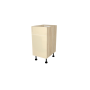 MEUBLE DE CUISINE BAS 1 TIROIR + 1 PORTE , CASABLANCA , BEIGE BRILLANT , L 40 cm x H 72 cm x P 56 cm