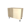 MEUBLE DE CUISINE ANGLE , CASABLANCA , BEIGE BRILLANT , L 110 cm x H 72 cm x P 56 cm