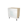 MEUBLE DE CUISINE BAS 2 TIROIRS , ROMA , BLANC BRILLANT , L 80 cm x H 72 cm x P 56 cm