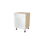 MEUBLE DE CUISINE BAS 3 TIROIRS , ROMA , BLANC BRILLANT , L 60 cm x H 72 cm x P 56 cm