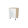 MEUBLE DE CUISINE BAS 1 TIROIR + 1 PORTE , ROMA , BLANC BRILLANT , L 60 cm x H 72 cm x P 56 cm