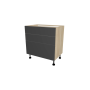 MEUBLE DE CUISINE BAS 3 TIROIRS , BODRUM , GRIS MAT , L 80 cm x H 72 cm x P 56 cm