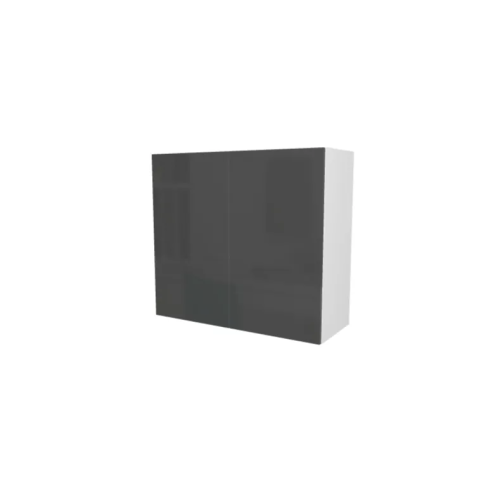 MEUBLE DE CUISINE HAUT , STELLA , GRIS BRILLANT , L 80 cm x H 72 cm x P 30 cm