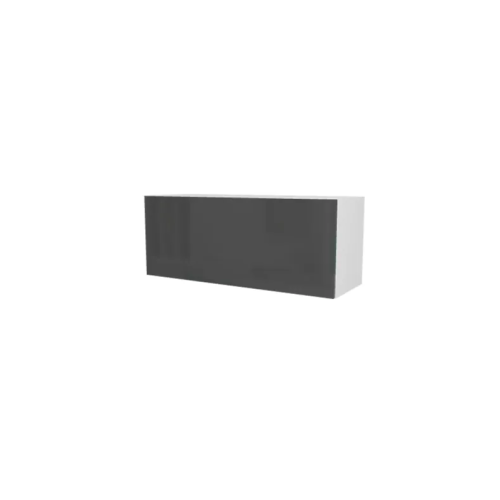 MEUBLE DE CUISINE HAUT ABATTANT , STELLA , GRIS BRILLANT , L 90 cm x H 36 cm x P 30 cm
