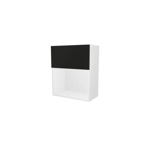 MEUBLE DE CUISINE HAUT MICRO-ONDE , BELGRADE , NOIR MAT , L 60 cm x H 72 cm x P 30 cm