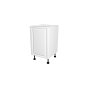MEUBLE DE CUISINE BAS A PORTE , PARIS , BLANC MAT , L 50 cm x H 72 cm x P 56 cm