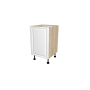MEUBLE DE CUISINE BAS A PORTE , PARIS , BLANC MAT , L 50 cm x H 72 cm x P 56 cm