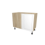 MEUBLE DE CUISINE ANGLE , PARIS , BLANC MAT , L 110 cm x H 72 cm x P 56 cm