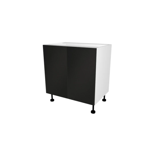 MEUBLE DE CUISINE SOUS ÉVIER , BELGRADE , NOIR MAT , L 80 cm x H 72 cm x P 56 cm