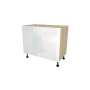 MEUBLE DE CUISINE SOUS ÉVIER , ROMA , BLANC BRILLANT , L 100 cm x H 72 cm x P 56 cm