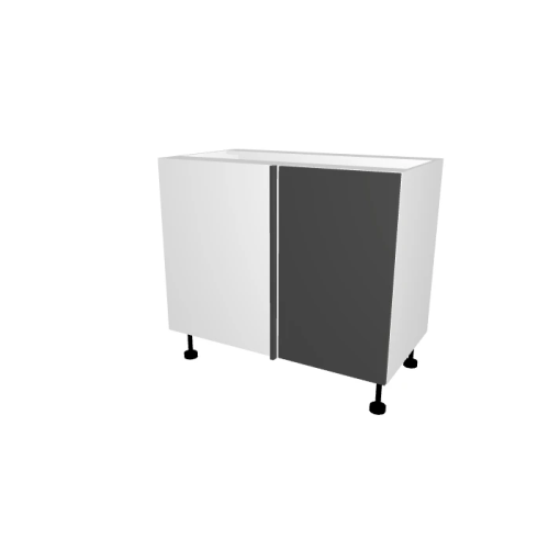 MEUBLE DE CUISINE ANGLE SOUS ÉVIER , BODRUM , GRIS MAT , L 100 cm x H 72 cm x P 56 cm