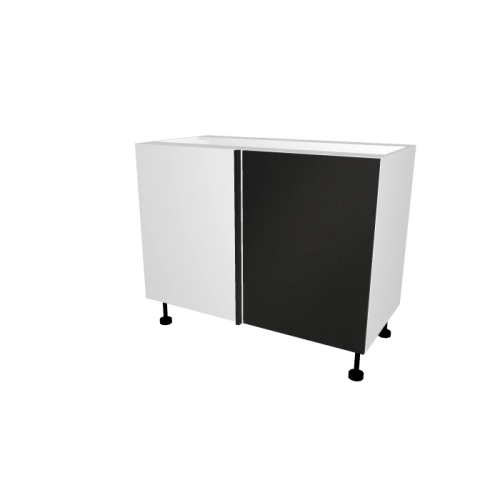 MEUBLE DE CUISINE ANGLE SOUS ÉVIER , BELGRADE , NOIR MAT , L 110 cm x H 72 cm x P 56 cm