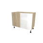 MEUBLE DE CUISINE ANGLE SOUS ÉVIER , ROMA , BLANC BRILLANT , L 110 cm x H 72 cm x P 56 cm