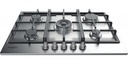 WHIRLPOOL Taque au Gaz, thermocouple, 5 bruleurs dont 1 Wok, 73cm, inox Whirlpool
