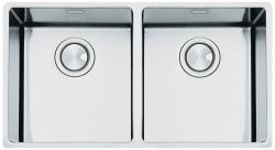 SMEG Evier sous-encastrable - 60 cm - 2 cuves - radius 15 mm - inox Smeg