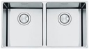SMEG Evier sous-encastrable - 60 cm - 2 cuves - radius 15 mm - inox Smeg