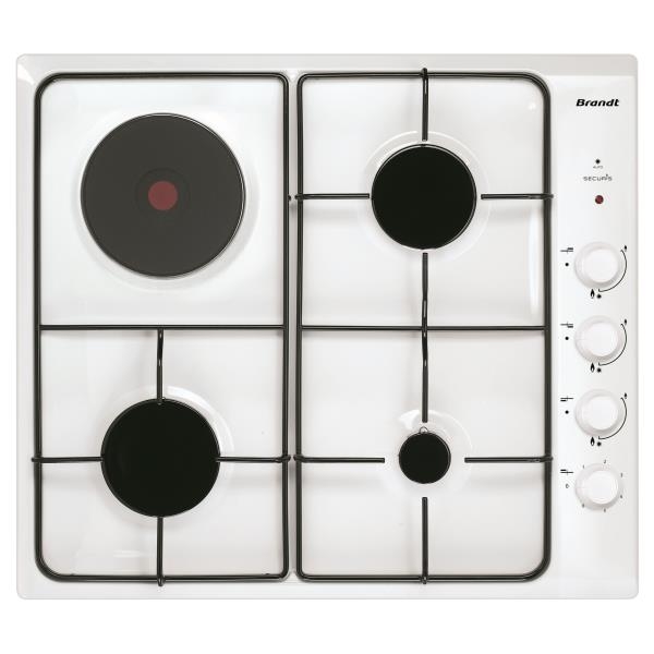 BRANDT Table de cuisson mixte BPE6411WM