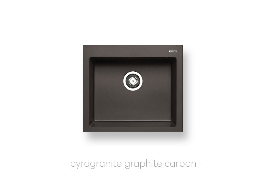 Evier 1 bac carré granit Istros graphite carbon