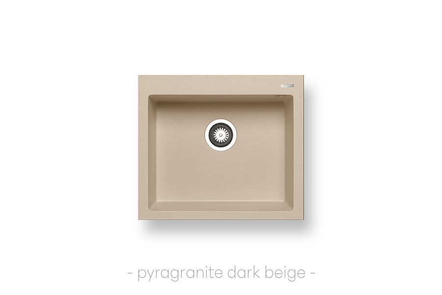 Evier 1 bac carré granit Istros dark beige
