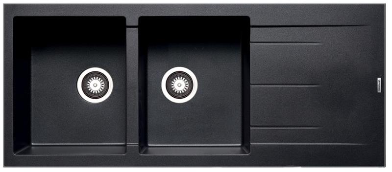 Evier 2 bac granit Alazia (116x50) 2B 1D carbon
