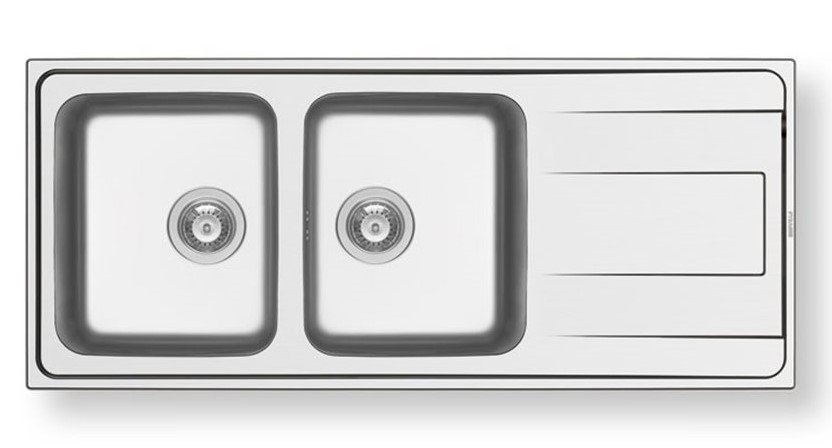 Evier 2 bac inox Alea 116x50