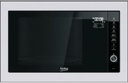 Four à micro-ondes encastrable 25L, niche 38cm, 900w Fmo, 1000w Grill, cadre inox Beko