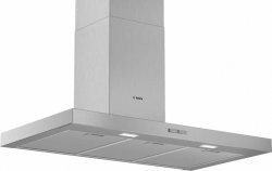 BOSCH Hotte Décorative 90cm, 450m³/h (DIN), filtre métallique, inox, Silence Bosch