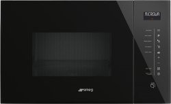 Four micro-ondes avec gril - 900 W - 6 fonctions - 25 L - full touch - Noir Smeg