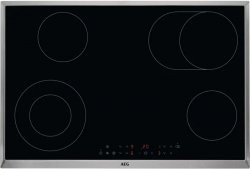 AEG Taque vitrocéramique 77cm, 4 zones, TouchControl, 2 zones extensibles, cadre InoxAeg