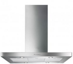 SMEG Hotte décorative d'ilôt central en verre/inox de 90x70cm - 700m³/h Smeg