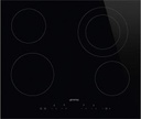 SMEG Vitrocéramique 60 cm - 4 zones High-Light - bord droit - Elementi Smeg
