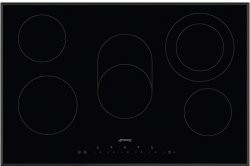 SMEG Vitro 77 cm - 5 zones High-Light (2 extensibles) - Timer - biseauté - cdes sens. Smeg