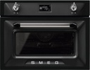 SMEG Four micro-ondes combiné multifonction - Vapor Clean - COMPACT 45 CM - 40 L - noir Smeg