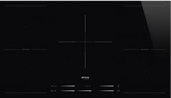 SMEG Taque induction 90 cm - 5 zones dont 2 à gauche "multizone" - bord biseauté Smeg