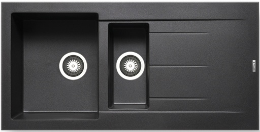 [079812211] Evier 1/5 bac granitAlazia (100x50) 1 1/2B 1D Graphite Carbon	