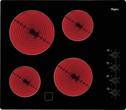 [AKM9010NE] WHIRLPOOL Taque Vitro, 4 HiLight, boutons, sans cadre, installation à fleur de plan, noir Whirlpool