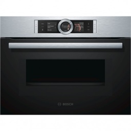 [CMG676BS1] BOSCH Four colonne 45cm + micro-ondes 1000w, 12Pgm, Pyro, Assist, Led, Rail 1niv., inox Bosch