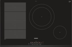 [EX851FEC1E] SIEMENS Table de cuisson induction 80cm, flex, 4 zones, FryingSensor, Noir, Encastrable sans cadre