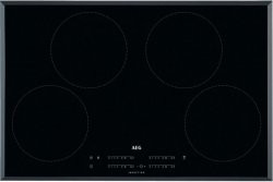 [IKB84401FB] AEG Table de cuisson à induction, 78 cm, 4 zones, DirekTouch, bords biseautés, H²H Aeg