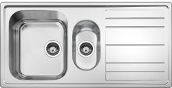 [LPR102] SMEG Evier semi-affleurant 100cm, 1 cuve+1/2+égouttoir droit,radius 80mm, réversible, inox Smeg