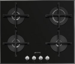 [PV164N2] SMEG Taque gaz 60cm - semi-affleurante - 60 cm - 4 brûleurs - noir Smeg