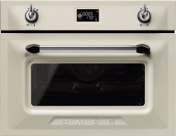 [SF4920MCP1] SMEG Four micro-ondes combiné multifonction - Vapor Clean - COMPACT 45 CM - 40 L - crème Smeg