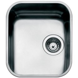 [UM34] SMEG Evier inox rectangulaire de 34 cm à sous encastrer - gr.crépine - syphon Smeg