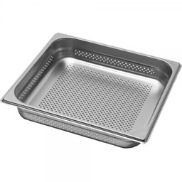 [629063] Bac à égouttage perforé en acier inoxydable Gastronorm GN 2/8