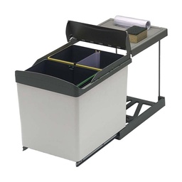 [6204-8642] POUBELLE 538 42 L RVS + EMPORTEUR